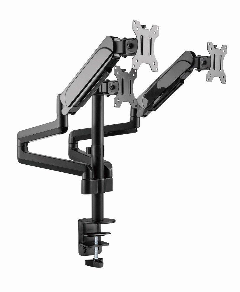 GEMBIRD BIURKOWE REGULOWANE RAMIĘ/UCHWYT NA 3 MONITORY 17-27, VESA 100X100MM, DO 7 KG — zdjęcie 28