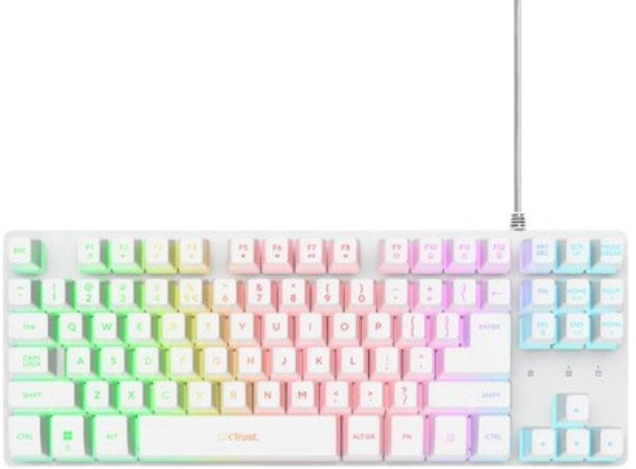 Klawiatura TKL Trust GXT 833W Thado White — zdjęcie 1