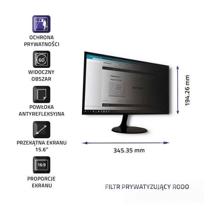 Filtr prywatyzujący Rodo Qoltec 51052 — zdjęcie 1