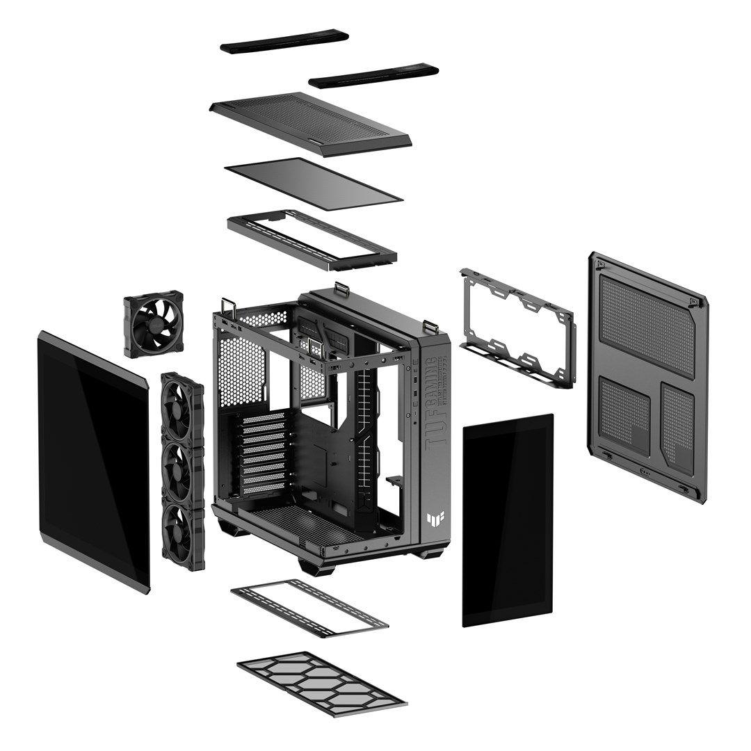 Obudowa Asus TUF GAMING GT502 HORIZON TG ARGB BLACK — zdjęcie 16