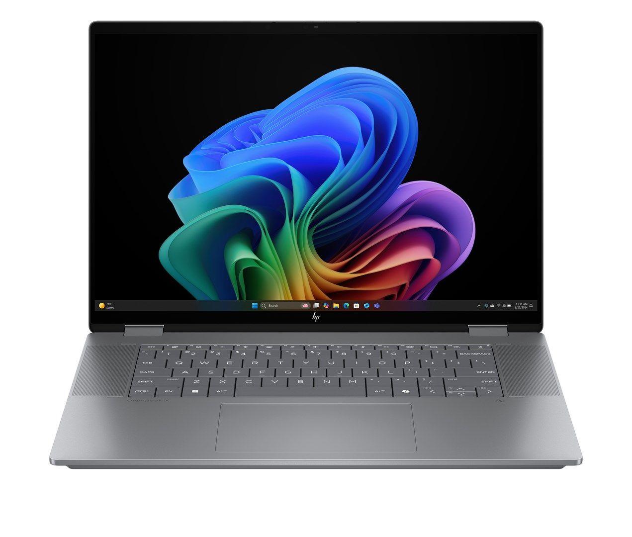 HP OmniBook X Flip 16-ar0016nw Ryzen AI 5 340 16.0"2K Touch OLED IPS 300nits AG 16GB LPDDR5X SSD1TB Radeon 840M Cam 5MPx + IR  68Wh Win11 Meteor Silver 2Y — zdjęcie 2