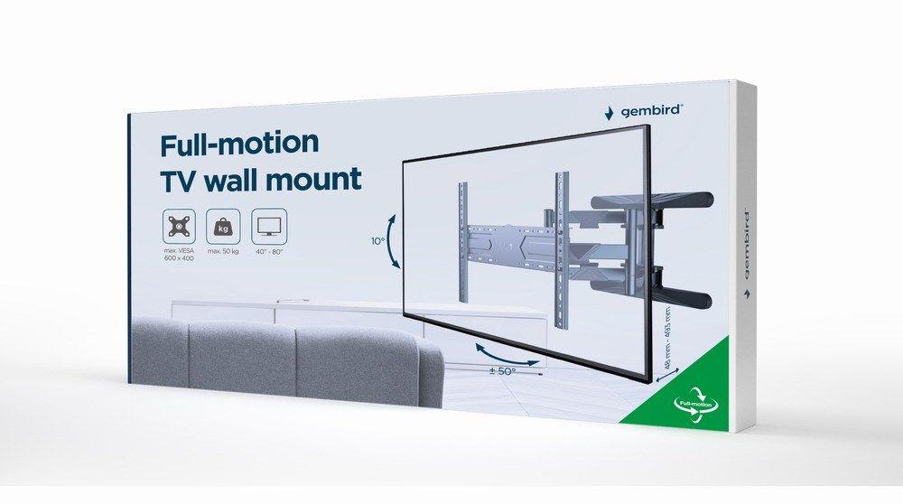 GEMBIRD REGULOWANY UCHWYT ŚCIENNY LCD 40"-80" VESA MAX 600 X 400MM, DO 50KG — zdjęcie 15