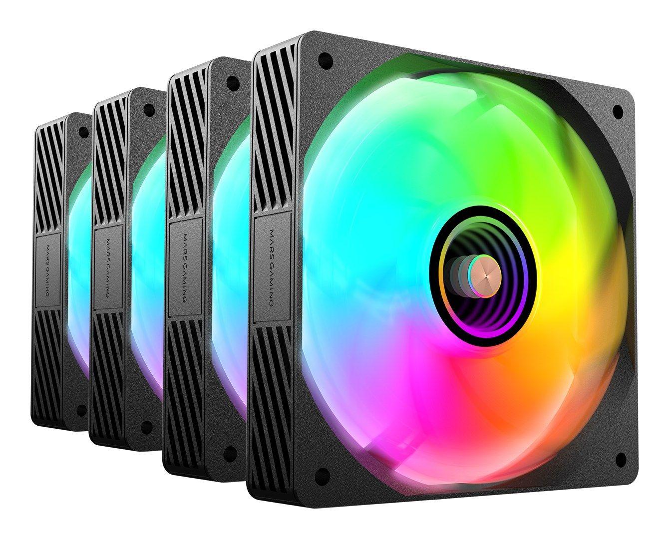 TACENS MARS MF-SI4KIT FANS 120 ARGB x4 BK- wentylatory+hub+pilot (TACMARS-MFSI4KIT) — zdjęcie 8