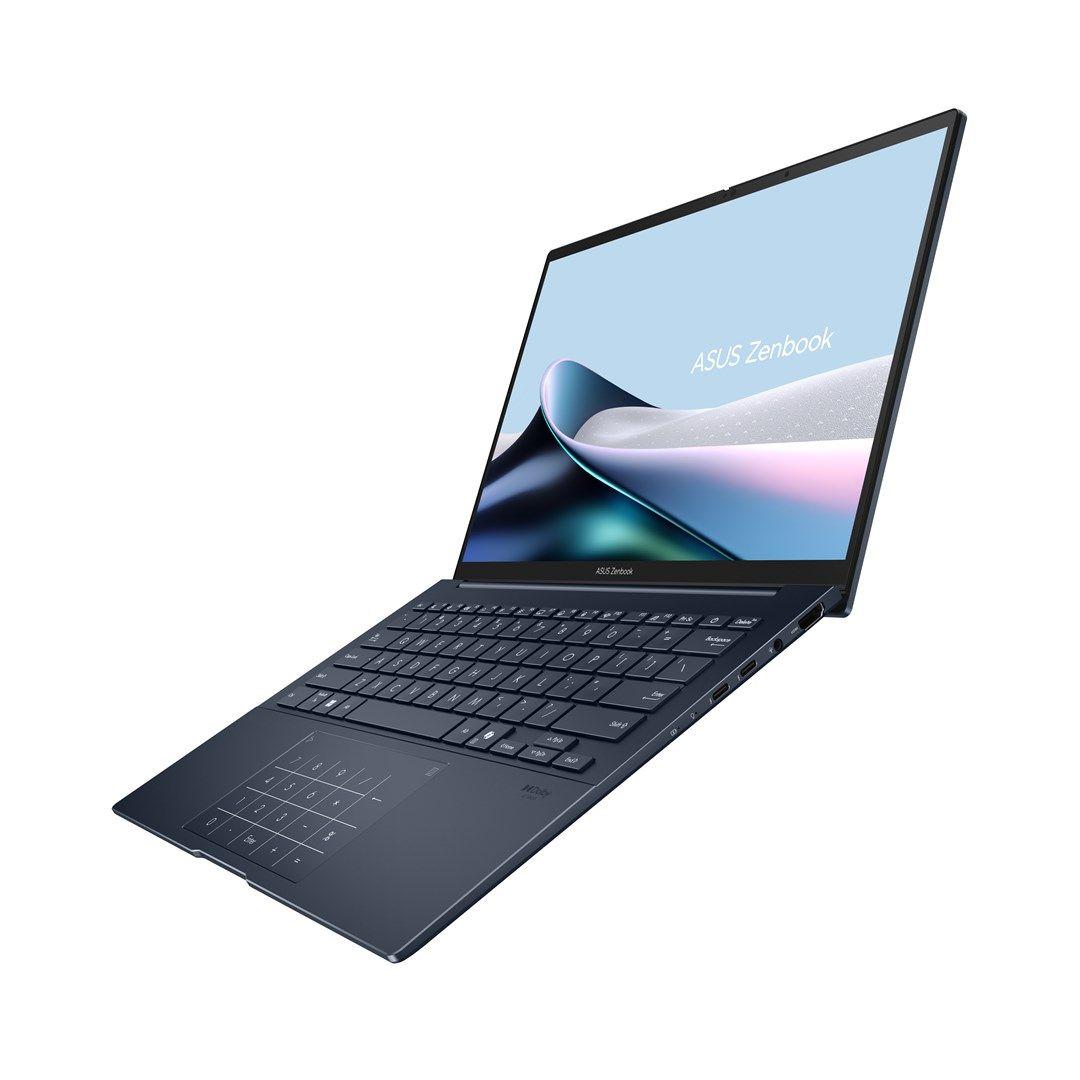 ASUS Zenbook 14 UX3405CA-SU864X Ultra 9 285H 14.0" 3K 120Hz 500nits LBL AG 32GB LPDDR5X SSD1TB Intel Arc Graphics WLAN+BT Cam 1080p 75WHrs W11Pro Aluminium Ponder Blue — zdjęcie 9