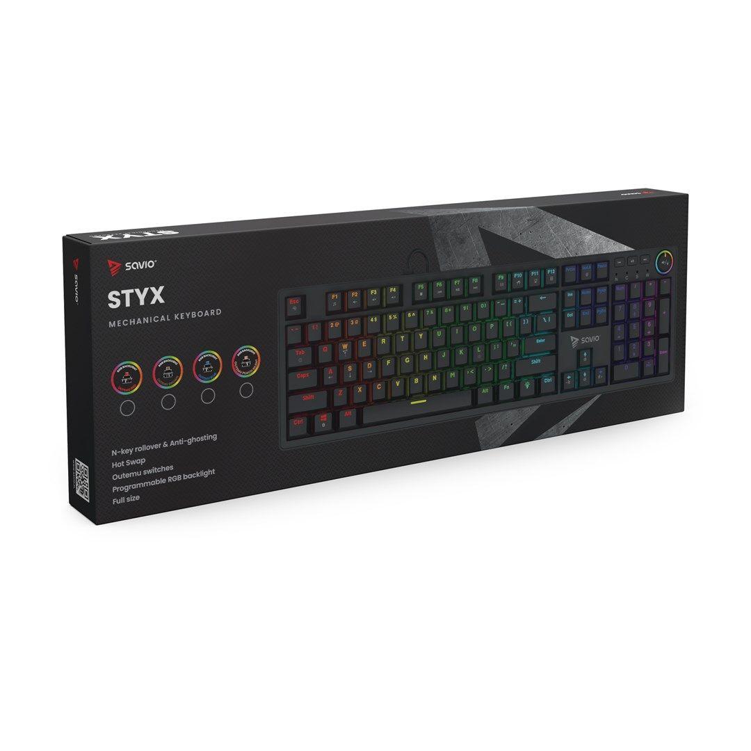 SAVIO KLAWIATURA MECHANICZNA STYX OUTEMU BROWN HOT SWAP RGB — zdjęcie 5