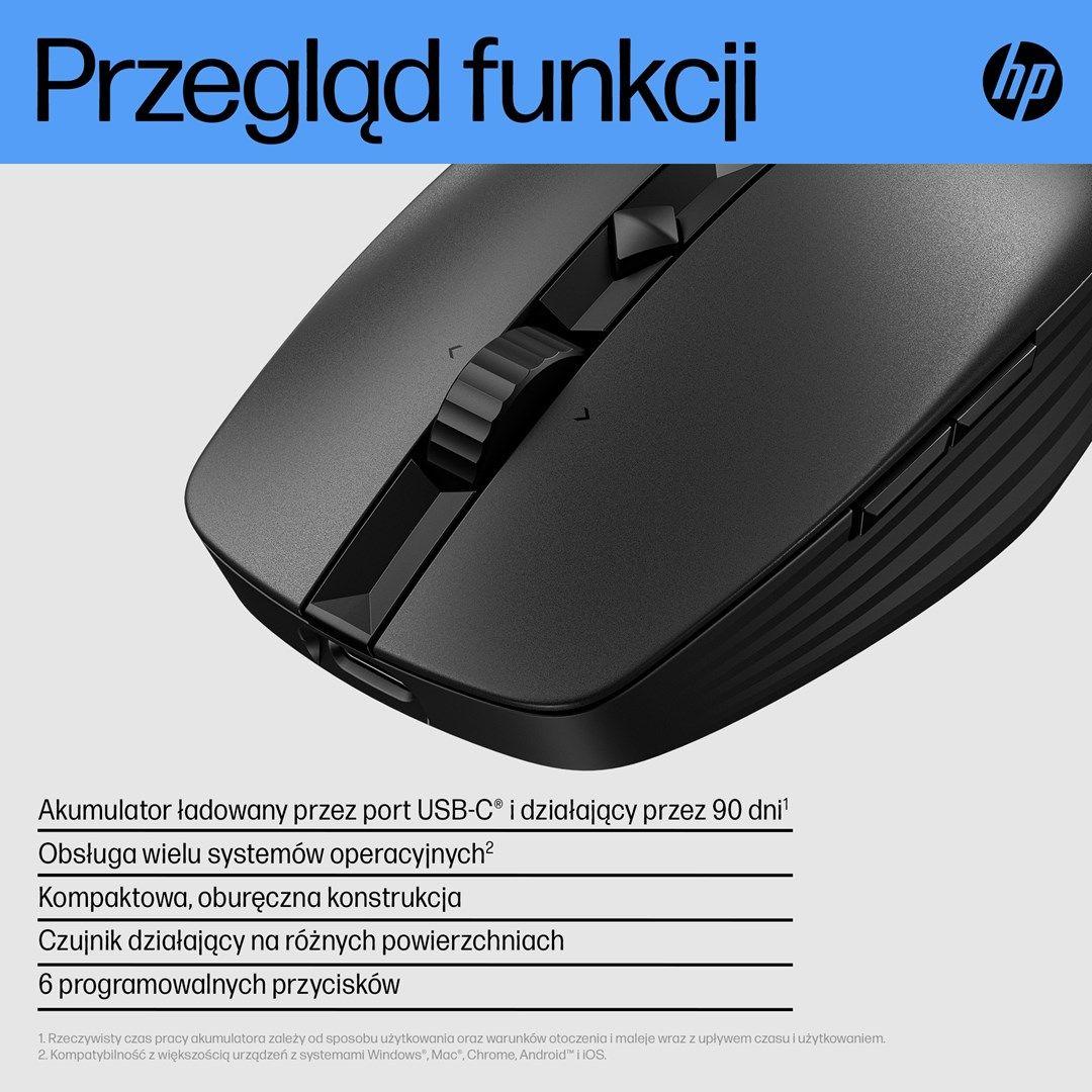 Mysz HP 710 Rechargeable Silent Mouse Black bezprzewodowa z akumulatorem czarna 6E6F2AA — zdjęcie 17