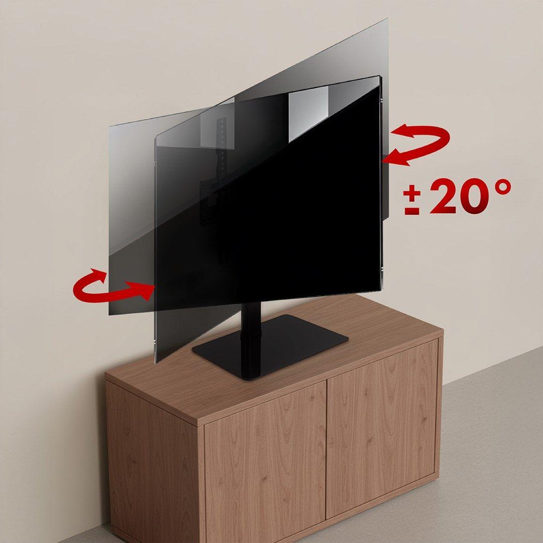 MACLEAN UNIWERSALNY STOJAK DO TV NA SZAFKĘ, , PODSTAWKA, MAX. 35 KG, OBRÓT 20 STOPNI, DLA TV 32-55" MC-132 — zdjęcie 3