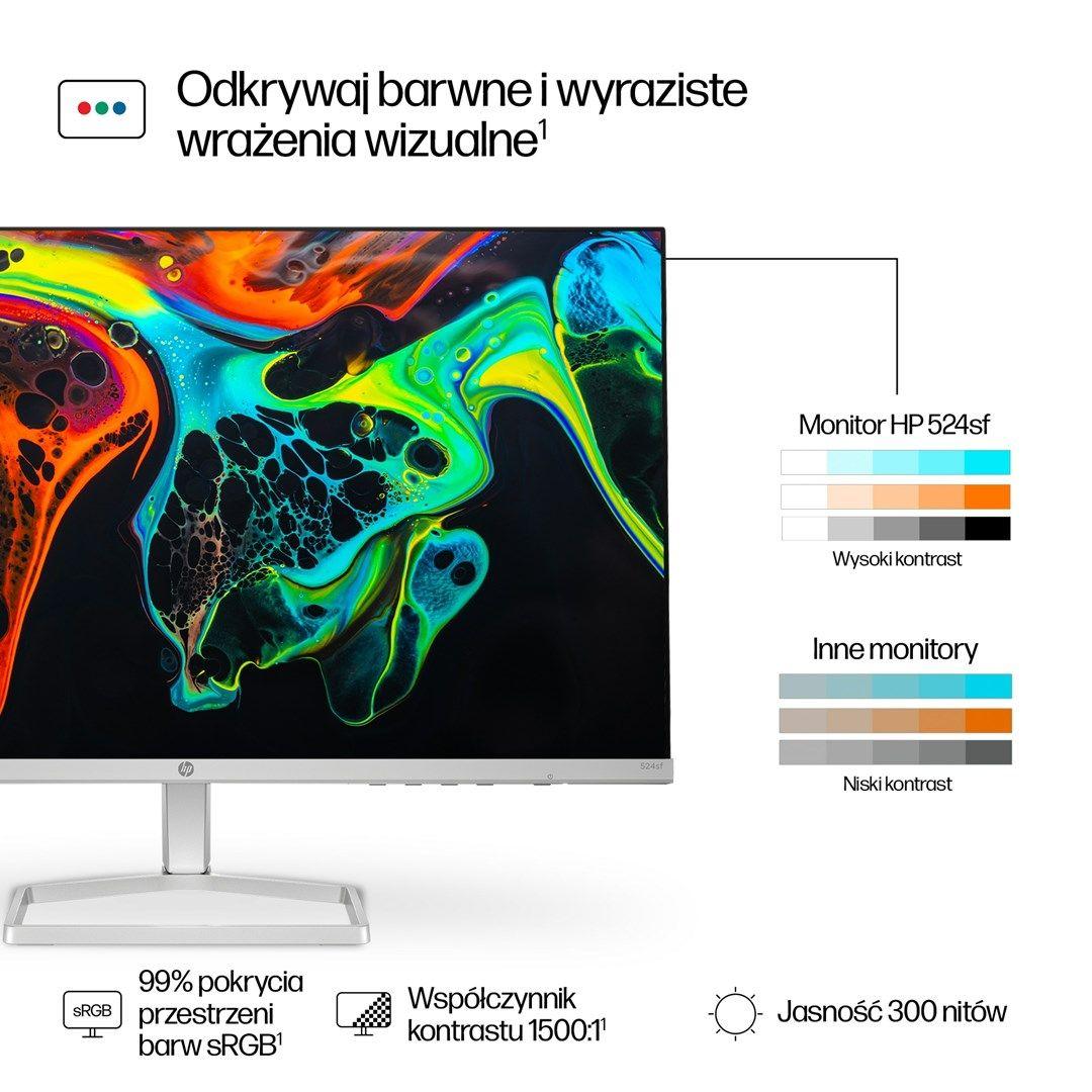 MONITOR HP LED 23,8” 524sf (94C17E9) — zdjęcie 7