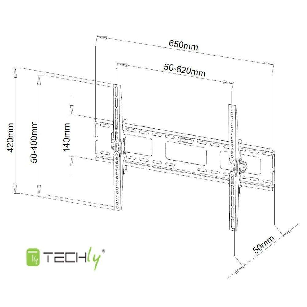 TECHLY UCHWYT ŚCIENNY TV LCD/LED 40-65 CALI 60KG U — zdjęcie 4