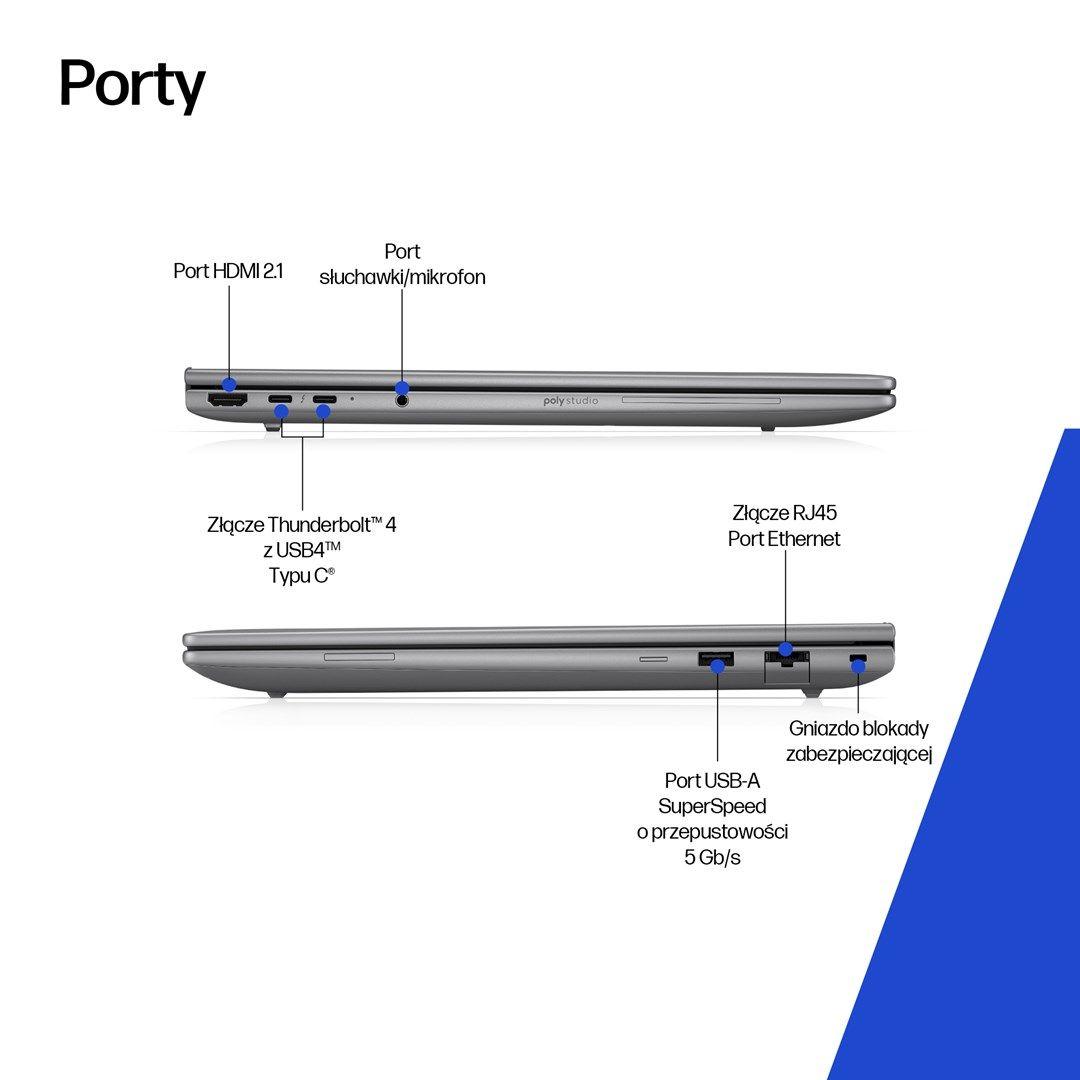 HP ZBook 8 G1i 14 Ultra 7 255H 14.0"WUXGA 400nits AG 16GB DDR5 6400 SSD1TB RTX 500 Ada_4GB Cam IR 5 Mpx AI 77Wh W11Pro 3Y OnSite — zdjęcie 4