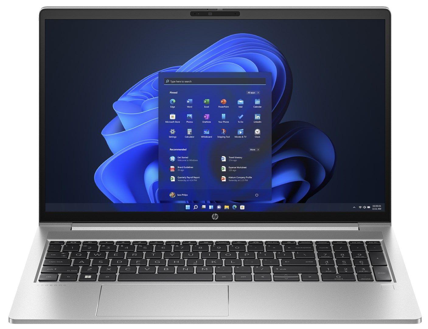 HP ProBook 450 G10 i5-1334U 15,6"FHD AG 400nit 100%sRGB IPS 16GB SSD512 IrisXe ALU BLKB 51Wh Win11 2Y OnSite Pike Silver TCO — zdjęcie 1