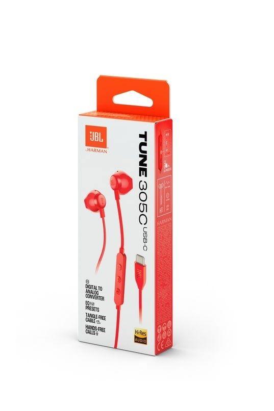 Słuchawki douszne JBL Tune 305C Czerwony — zdjęcie 6