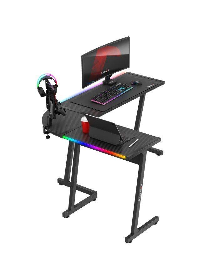 Biurko gamingowe Huzaro Hero 6.0 Black RGB — zdjęcie 4