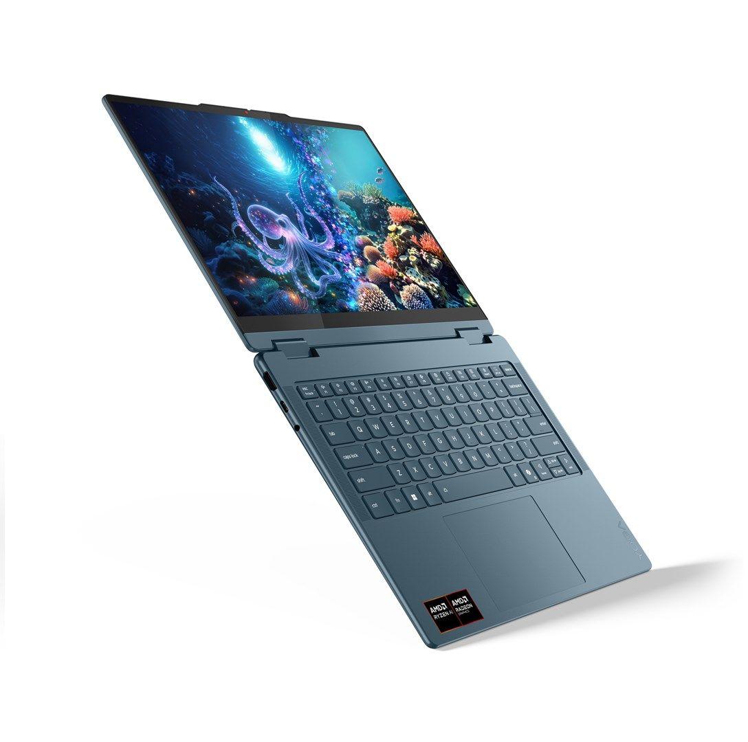 Lenovo Yoga 7 2-in-1 14AKP10 Ryzen AI 5 340 14.0"WUXGA Touch OLED 400nits Glossy 60Hz 16GB LPDDR5-6400 SSD512 Radeon 840M Graphics Cam 5.0MP 70Wh Win11 Tidal Teal — zdjęcie 7