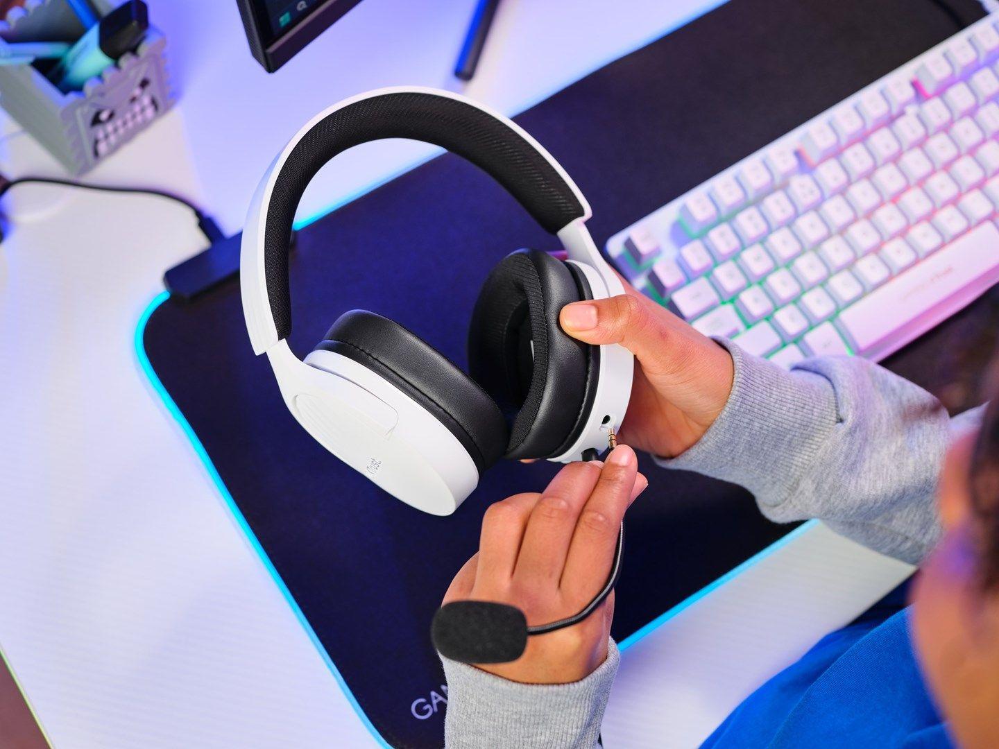 Słuchawki TRUST GXT489W FAYZO HEADSET WHT (25210) — zdjęcie 5