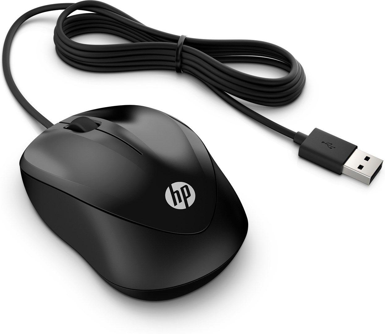 Mysz HP 1000 Wired Optical Mouse with 3 Buttons and 1000 DPI przewodowa czarna 4QM14AA — zdjęcie 2