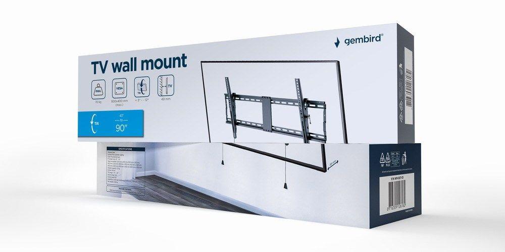 GEMBIRD UCHWYT ŚCIENNY REGULOWANY LCD 43-90 VESA MAX 800 X 400MM, DO 70KG — zdjęcie 5
