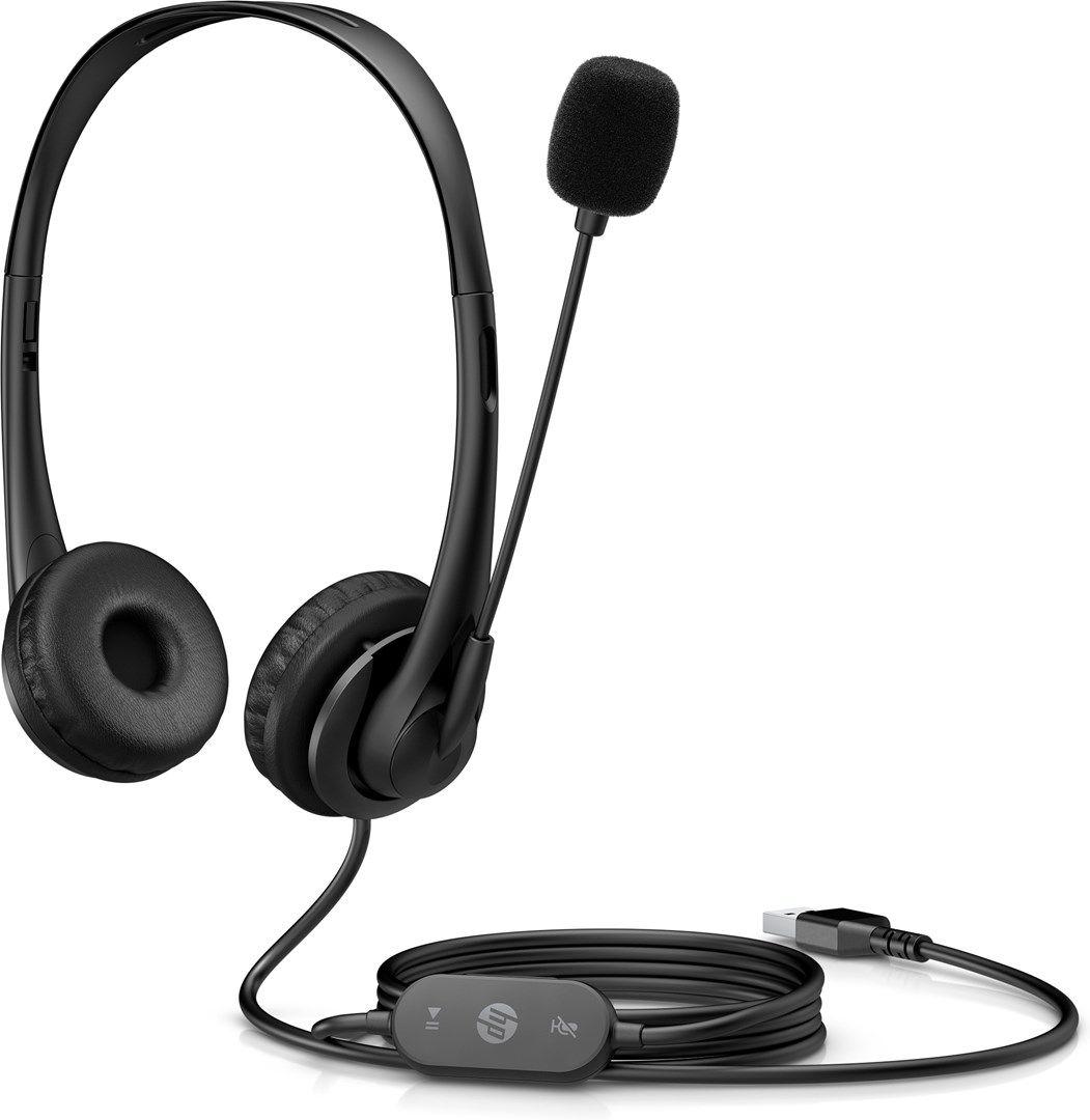Słuchawki z mikrofonem HP Stereo USB Headset G2 przewodowe czarne 428H5AA — zdjęcie 3