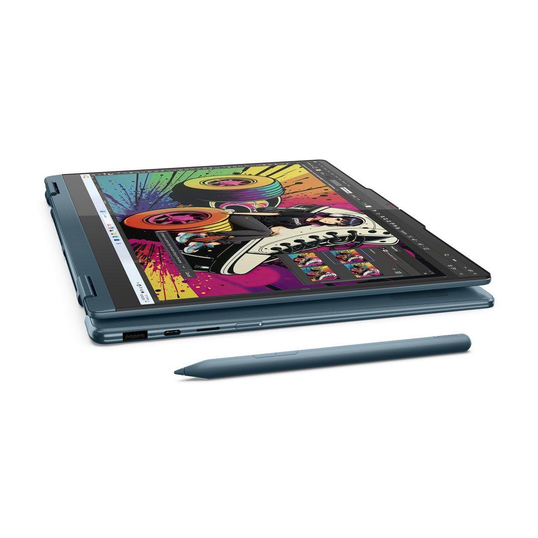 Lenovo Yoga 7 2-in-1 14AKP10 Ryzen AI 5 340 14.0"WUXGA Touch OLED 400nits Glossy 60Hz 16GB LPDDR5-6400 SSD512 Radeon 840M Graphics Cam 5.0MP 70Wh Win11 Tidal Teal — zdjęcie 12