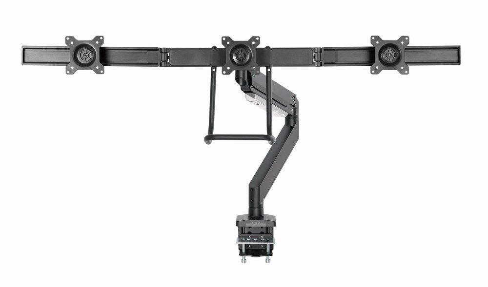 GEMBIRD BIURKOWE REGULOWANE RAMIĘ/UCHWYT NA 3 MONITORY 17-27, VESA 100X100MM, DO 6 KG — zdjęcie 5