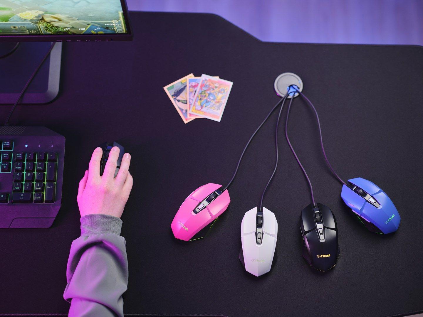 Mysz gamingowa TRUST GXT109P Felox Biała — zdjęcie 3