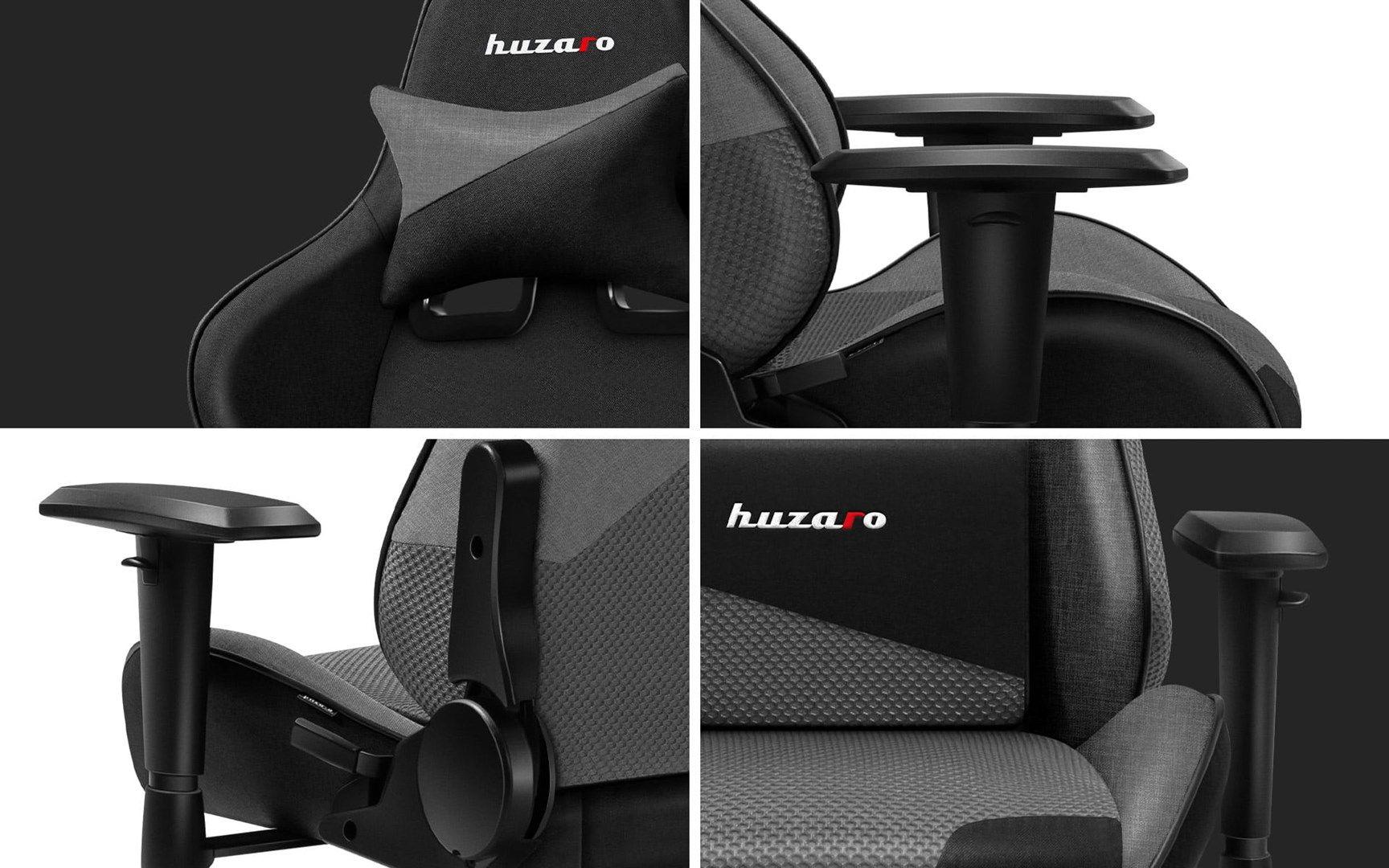 Fotel gamingowy Huzaro Force 6.2 Grey Mesh — zdjęcie 5