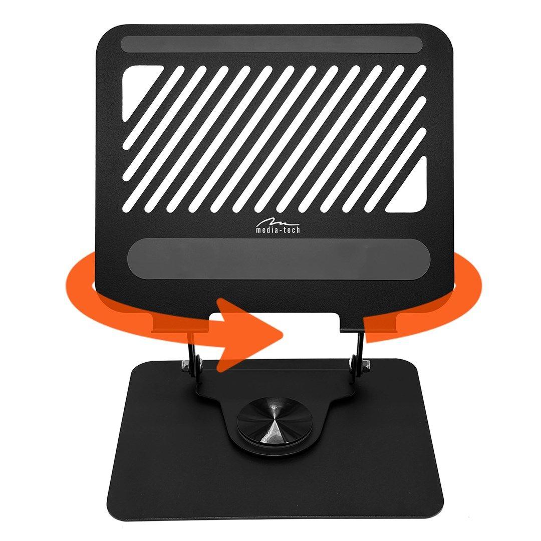 MEDIA-TECH REGULOWANA, OBRACANA, ERGONOMICZNA PODSTAWKA POD LAPTOPA LAPTOP STAND ROTO MT2662 — zdjęcie 2