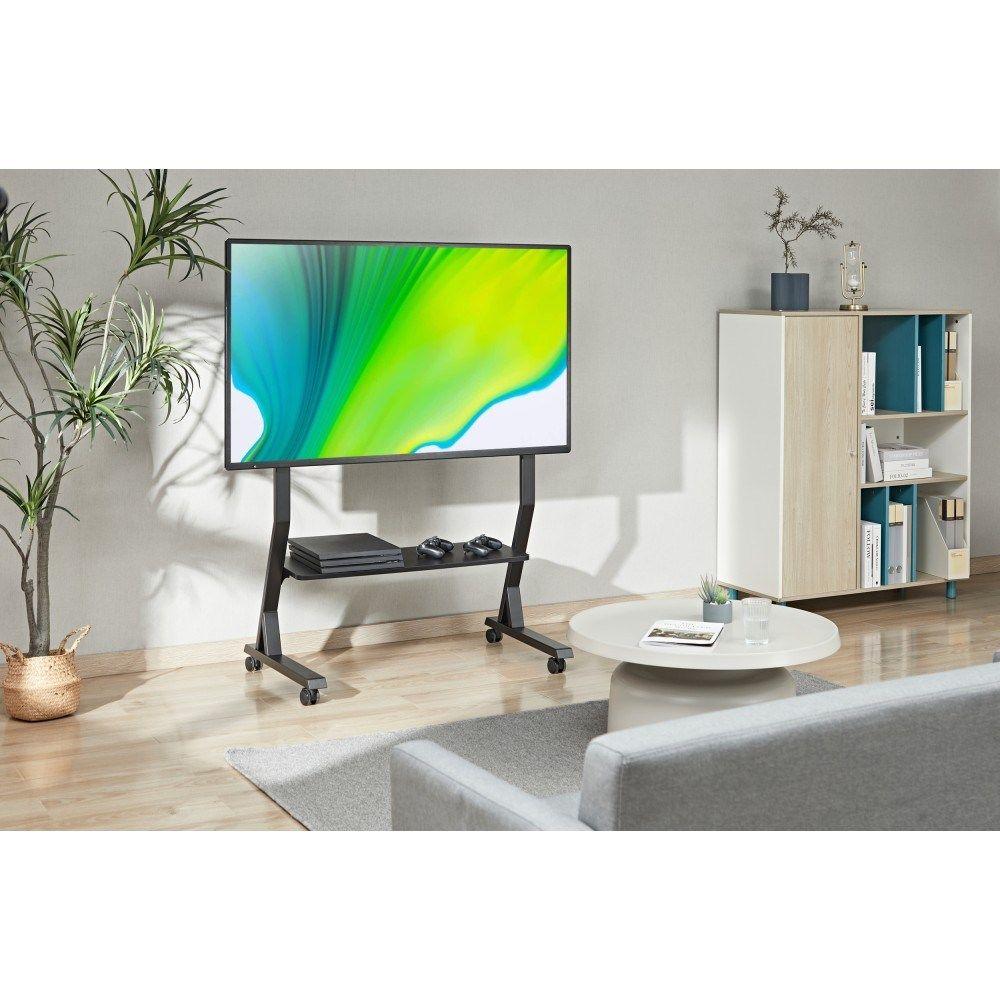 TECHLY STOJAK MOBILNY TV 45-90"KG DO 60KG REGULOWANY PÓŁKA AV — zdjęcie 10