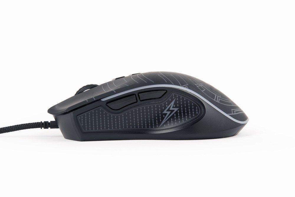 GEMBIRD GAMINGOWA MYSZ Z PODŚWIETLENIEM RGB USB, CZARNA — zdjęcie 4