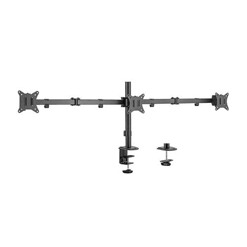 GEMBIRD BIURKOWE REGULOWANE RAMIĘ/UCHWYT NA 3 MONITORY 17-27, 100X100MM, DO 7KG — zdjęcie 1