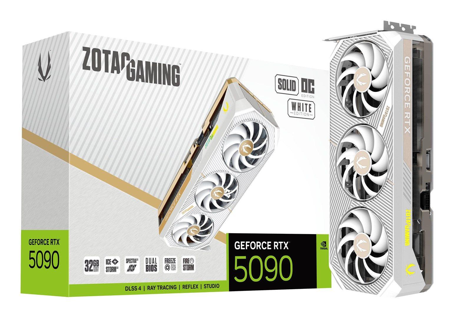 Karta graficzna ZOTAC GAMING GeForce RTX 5090 32GB SOLID OC WHITE — zdjęcie 7