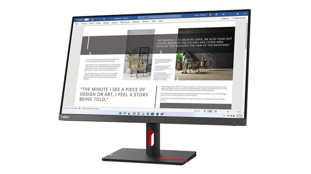 Lenovo ThinkVision S27i-30 27"FHD IPS 100Hz 300nits HDMI VGA Raven Black — zdjęcie 2
