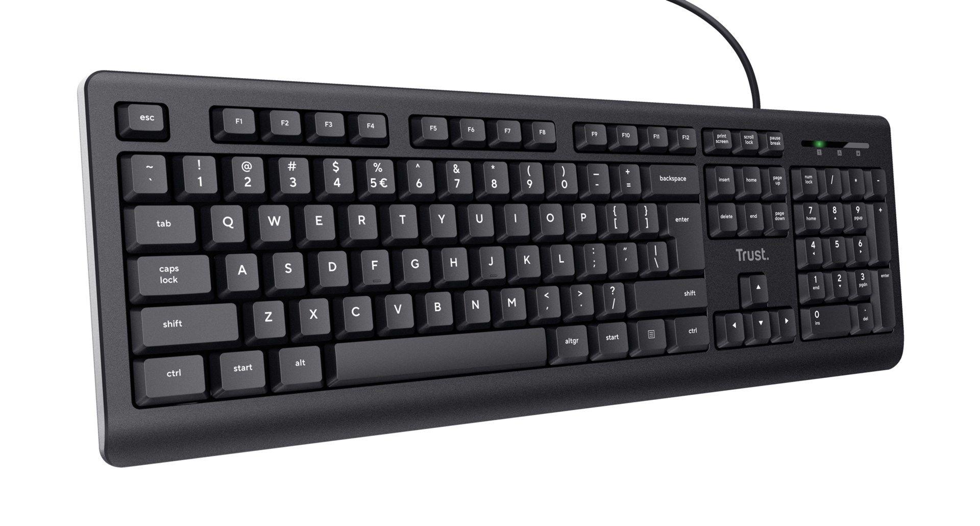 Klawiatura TRUST TK-150 KEYBOARD US (23980) — zdjęcie 2