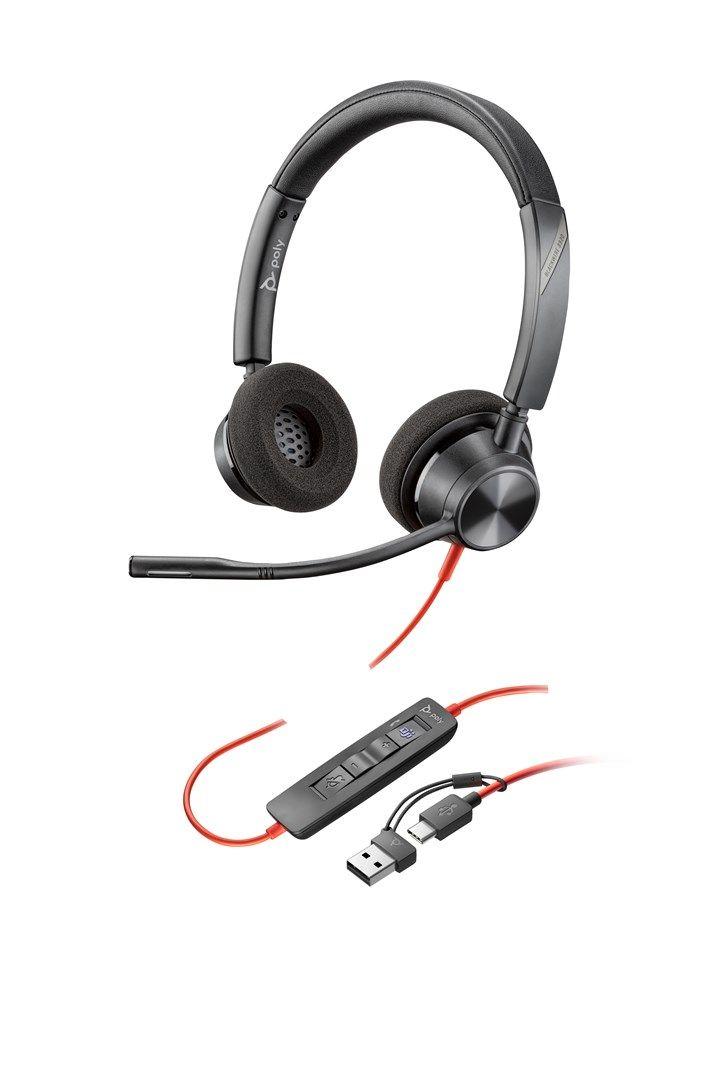 Słuchawki Poly Blackwire 3320 Stereo MS Teams Certified USB-C Headset +USB-C/A Adapter 8X220AA — zdjęcie 3