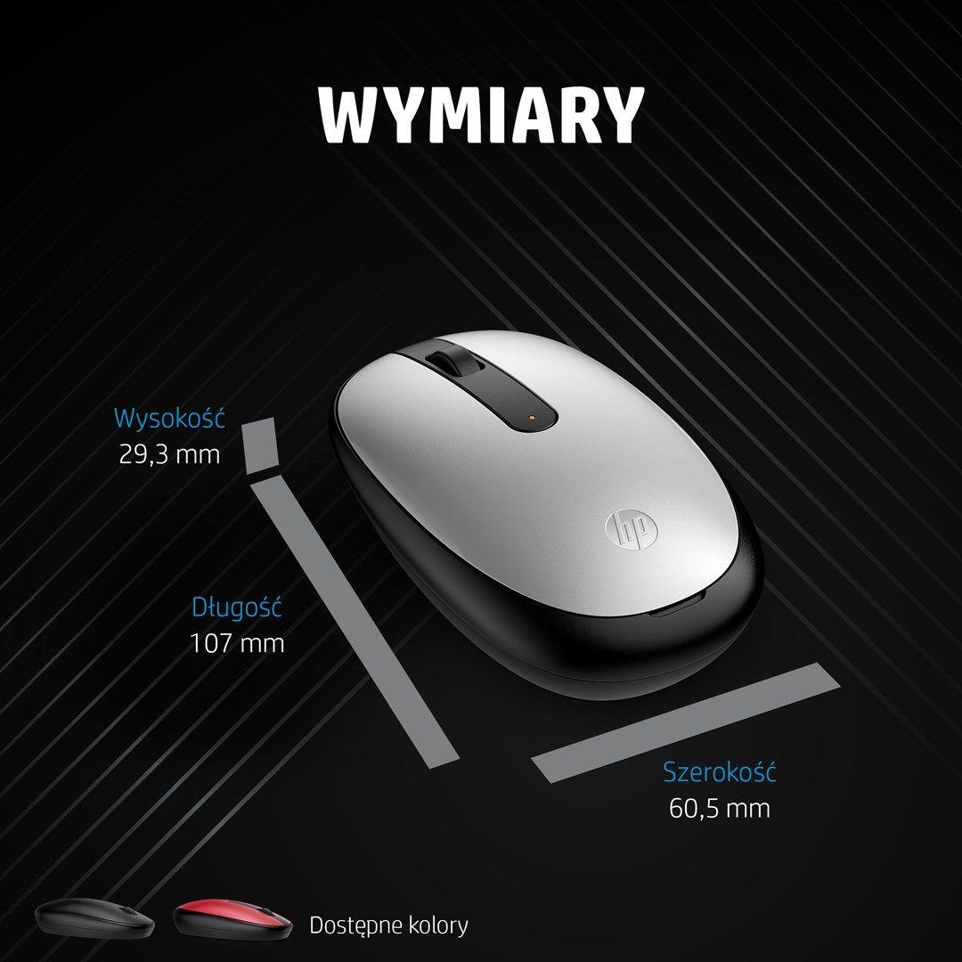 Mysz HP 240 Empire Red Bluetooth Mouse bezprzewodowa czerwono-czarna 43N05AA — zdjęcie 10