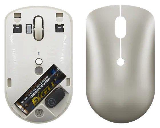 Mysz Lenovo 540 USB-C Wireless Compact Mouse Piaskowy — zdjęcie 4
