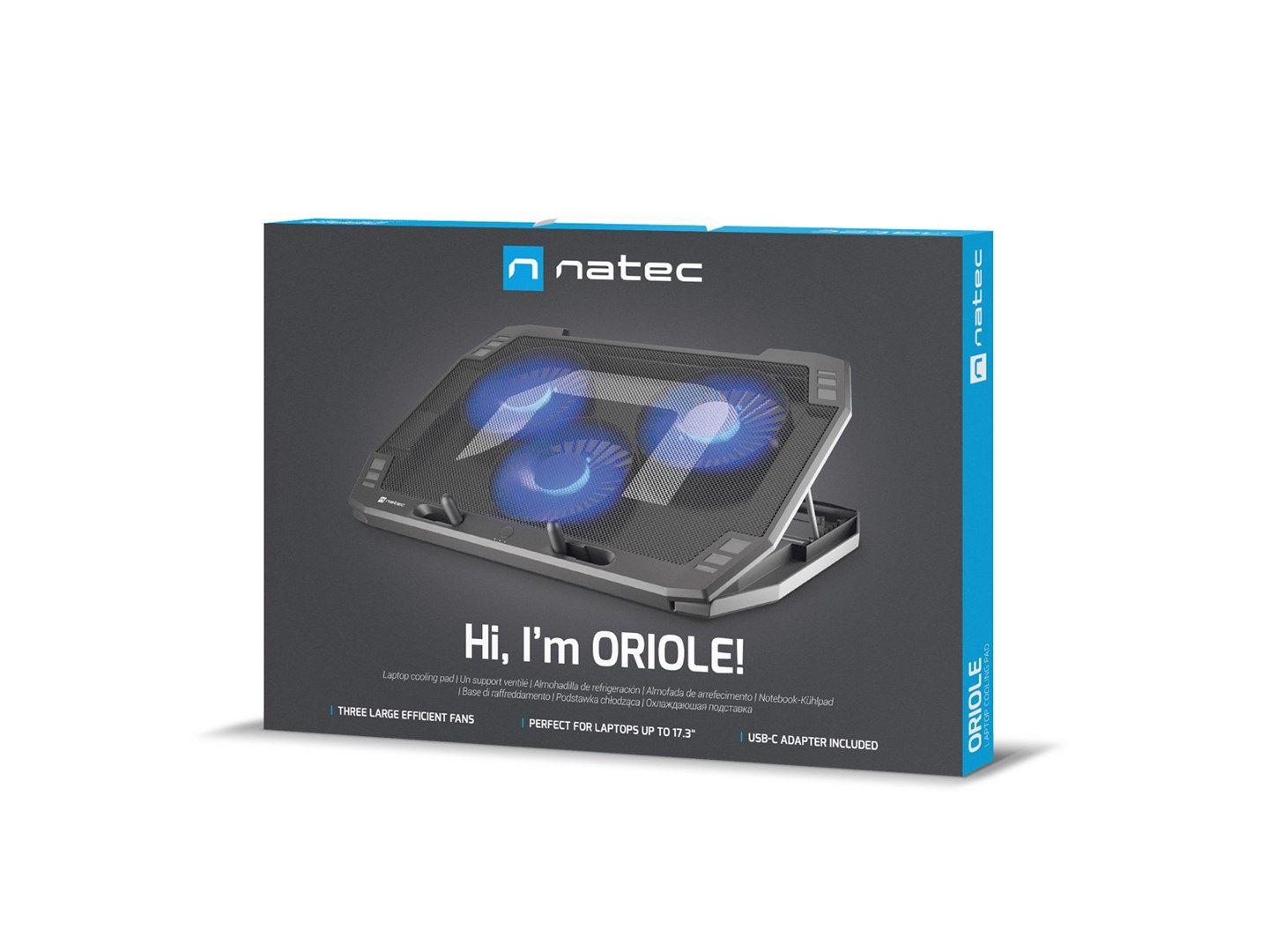 NATEC PODSTAWKA CHŁODZĄCA ORIOLE 15.6"-17.3" LED NPL-1926 — zdjęcie 4