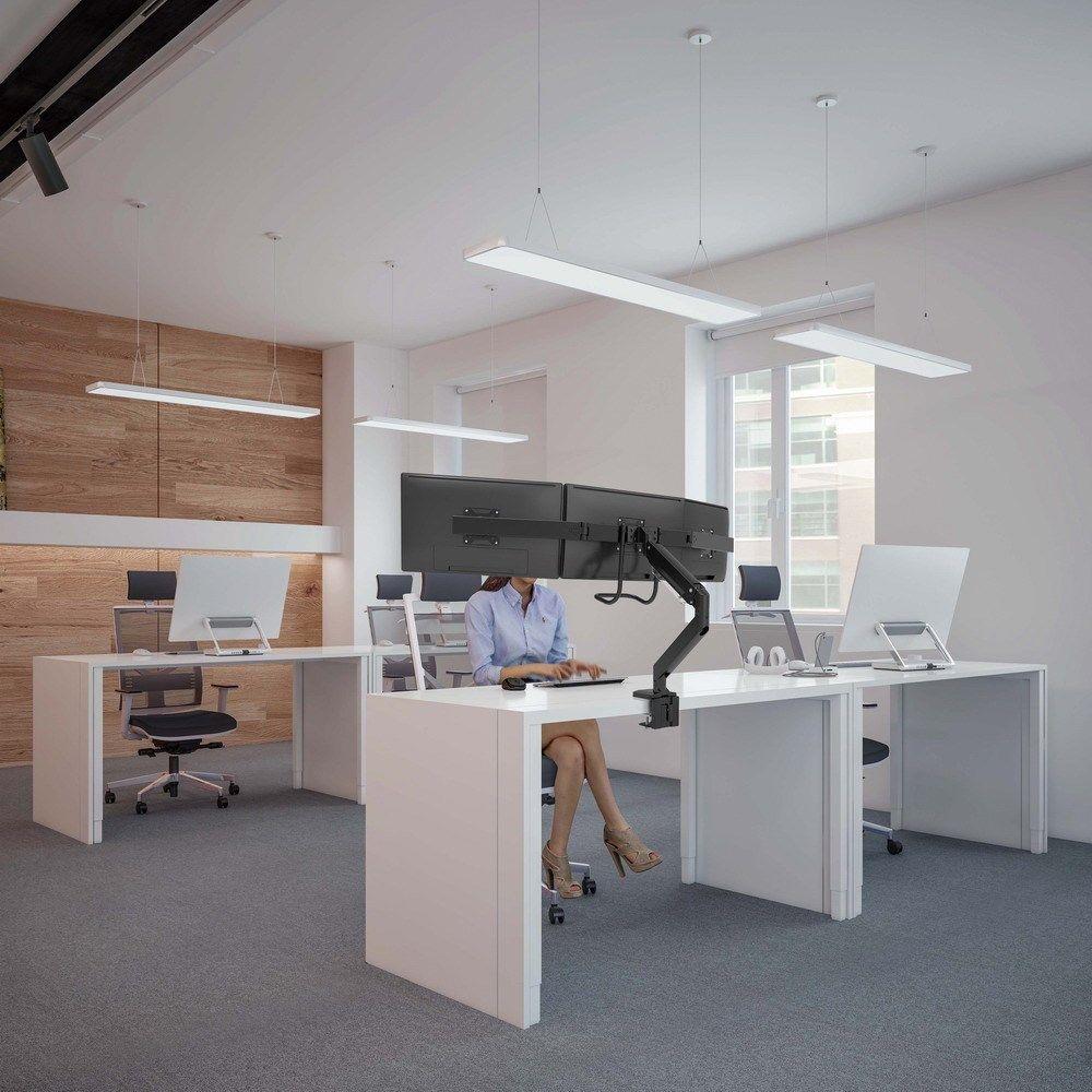GEMBIRD BIURKOWE REGULOWANE RAMIĘ/UCHWYT NA 3 MONITORY 17-27, VESA 100X100MM, DO 6 KG — zdjęcie 27