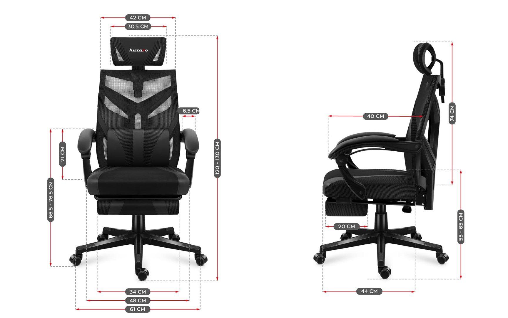 Fotel gamingowy Huzaro Combat 5.0 Black — zdjęcie 9