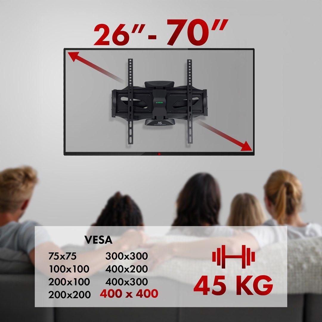 Uchwyt ścienny do telewizora Maclean MC-781 (Obrotowy, ścienne, Uchylny; 26" - 55"; max. 45kg) — zdjęcie 11