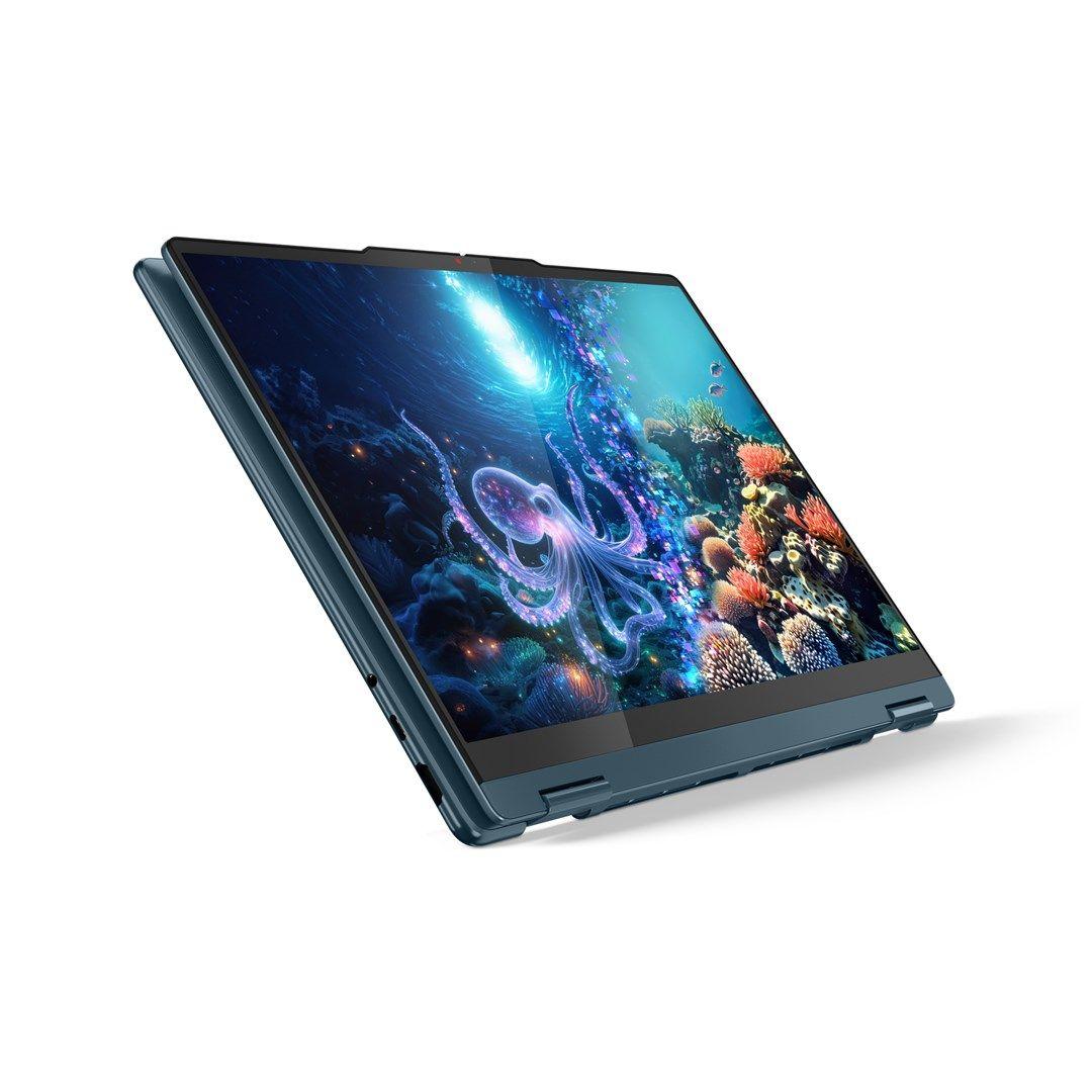 Lenovo Yoga 7 2-in-1 14AKP10 Ryzen AI 5 340 14.0"WUXGA Touch OLED 400nits Glossy 60Hz 16GB LPDDR5-6400 SSD512 Radeon 840M Graphics Cam 5.0MP 70Wh Win11 Tidal Teal — zdjęcie 4