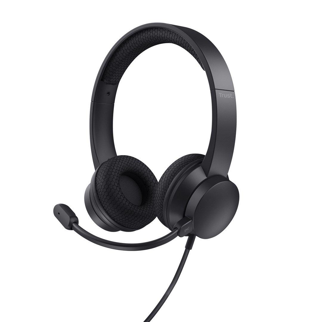 Zestaw słuchawkowy Trust HS-260 ENC Black — zdjęcie 1
