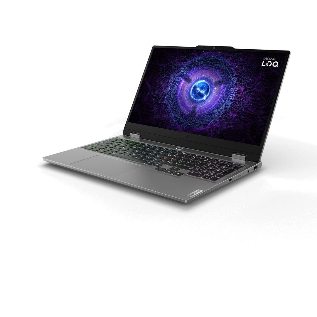 Lenovo LOQ 15IAX9 i5-12600HX 15.6"FHD IPS 300nits 144Hz AG 16GB DDR5 4800 SSD512 GeForce RTX 4050_6GB Lan Cam720p 60Wh Win11 Luna Grey — zdjęcie 2