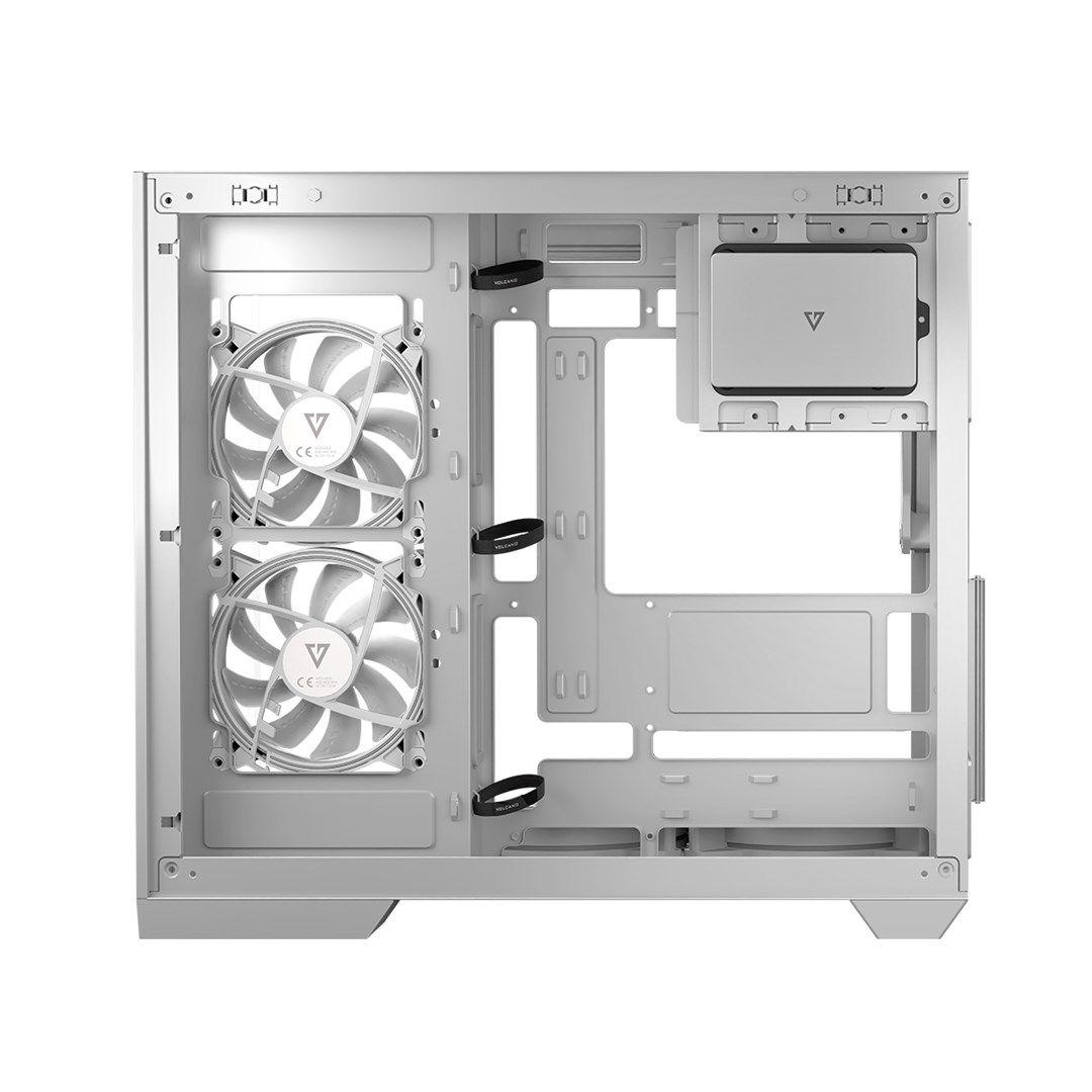 MODECOM OBUDOWA VOLCNO PANORAMA APEX ARGB 3F MIDI WHITE — zdjęcie 9