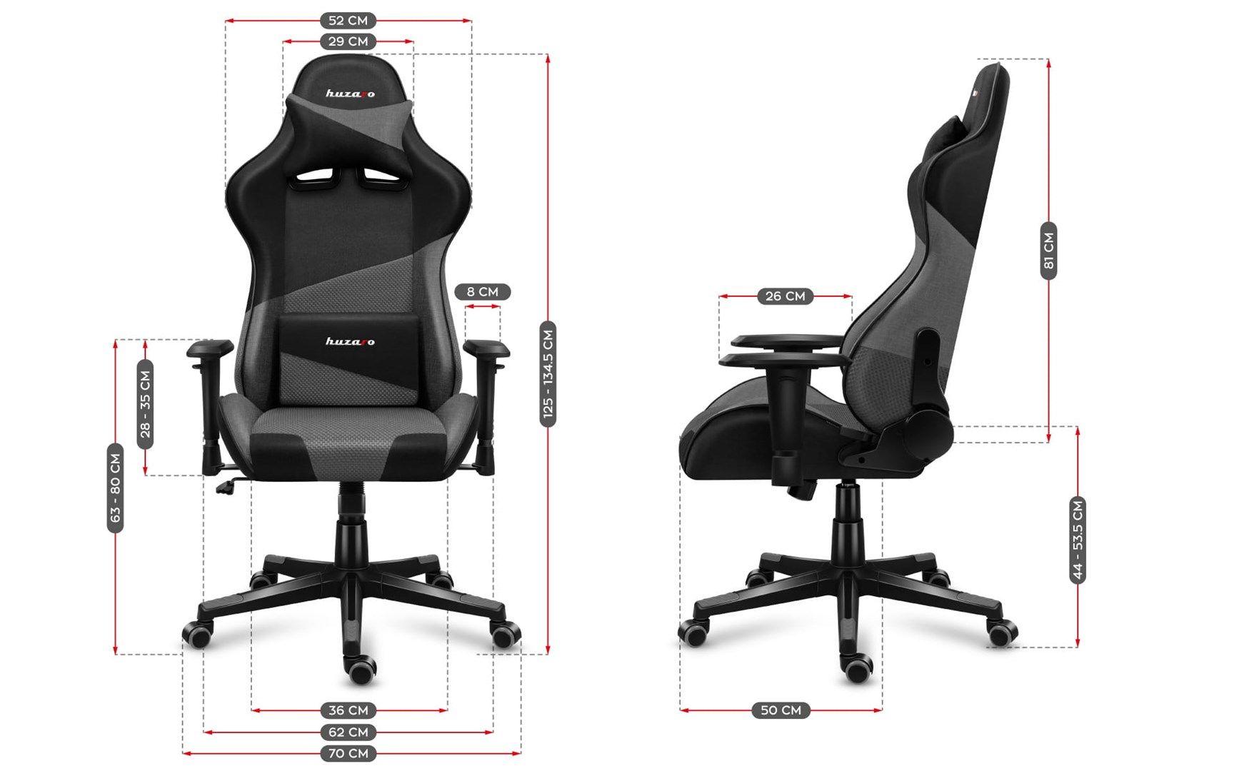 Fotel gamingowy Huzaro Force 6.2 Grey Mesh — zdjęcie 6
