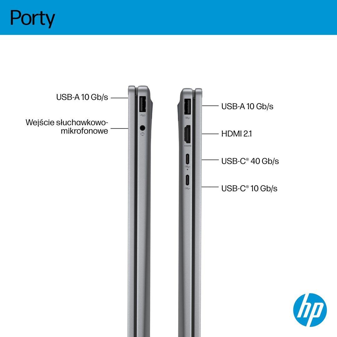 HP OmniBook X Flip 16-ar0016nw Ryzen AI 5 340 16.0"2K Touch OLED IPS 300nits AG 16GB LPDDR5X SSD1TB Radeon 840M Cam 5MPx + IR  68Wh Win11 Meteor Silver 2Y — zdjęcie 6