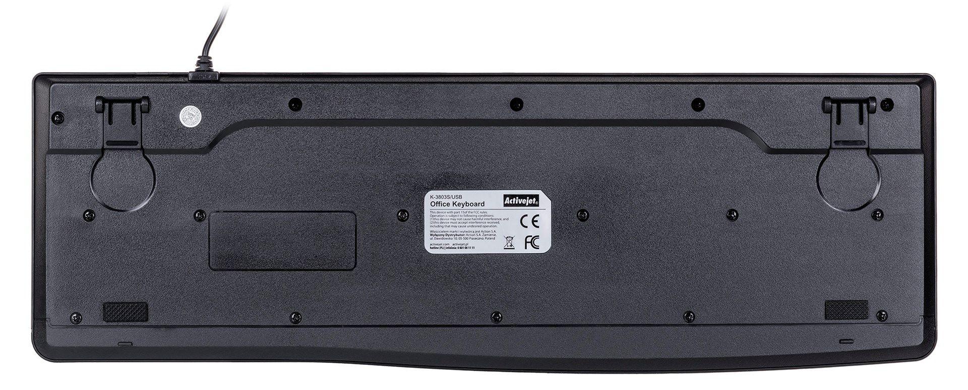Activejet K-3803S Klawiatura przewodowa USB — zdjęcie 11