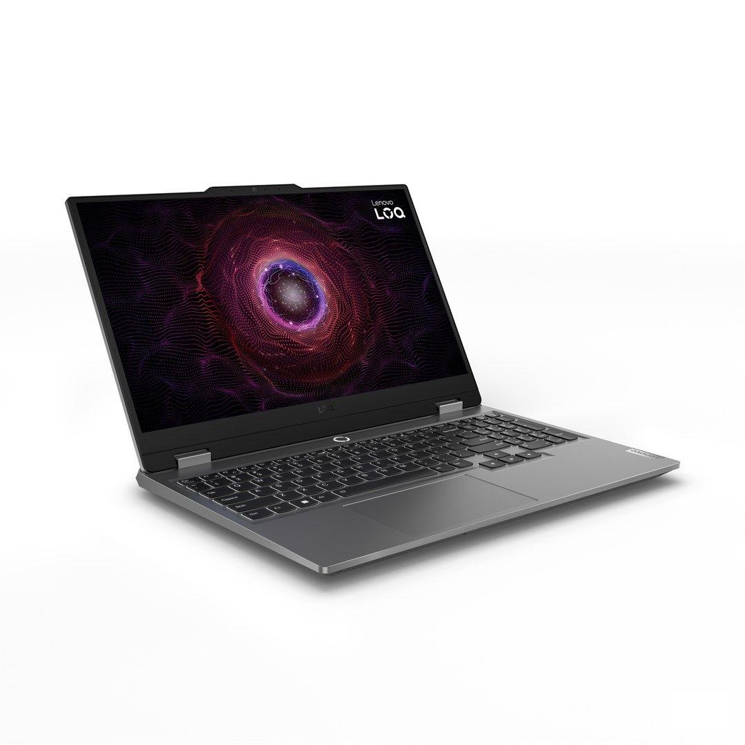 Lenovo LOQ 15ARP9 Ryzen 5 7235HS 15.6" FHD IPS 300nits AG 144Hz 16GB DDR5 4800 SSD512 GeForce RTX 3050 6GB Win11 Luna Grey — zdjęcie 2