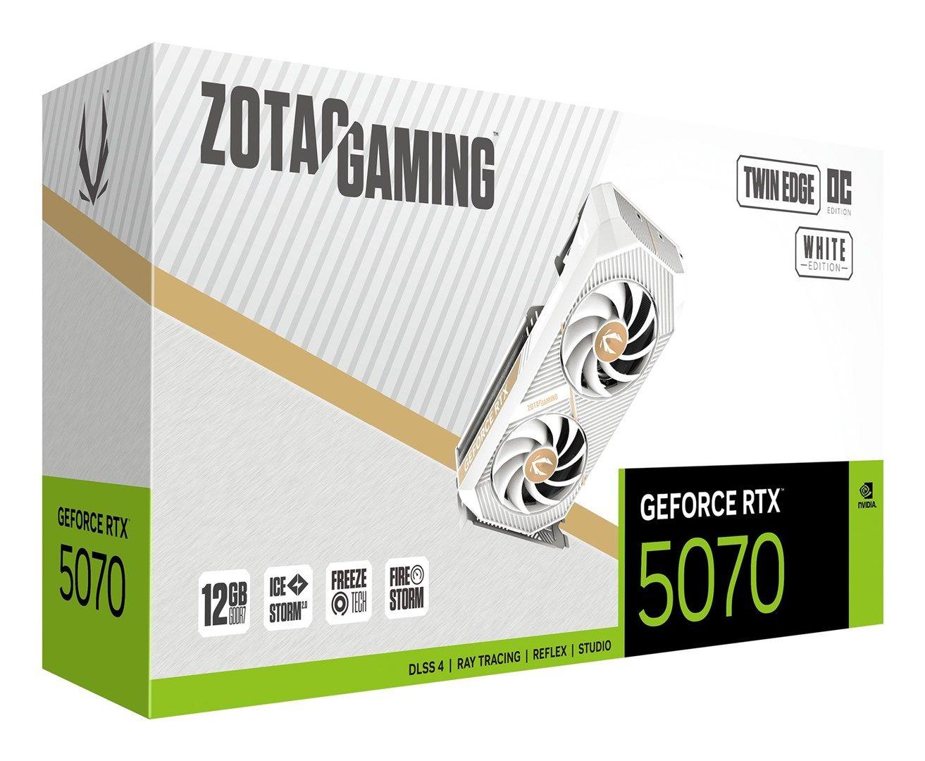Karta graficzna ZOTAC GAMING GeForce RTX 5070 Twin Edge OC WHITE ED 12GB GDDR7 — zdjęcie 6