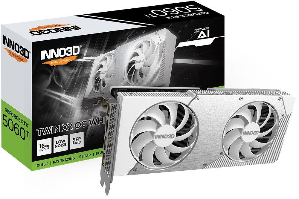Karta graficzna INNO3 RTX 5060 Ti Twin X2 OC WHITE 16GB — zdjęcie 3